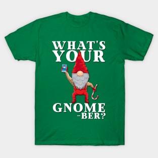 Hilarious Valentine's What's your Gnome-Ber? T-Shirt